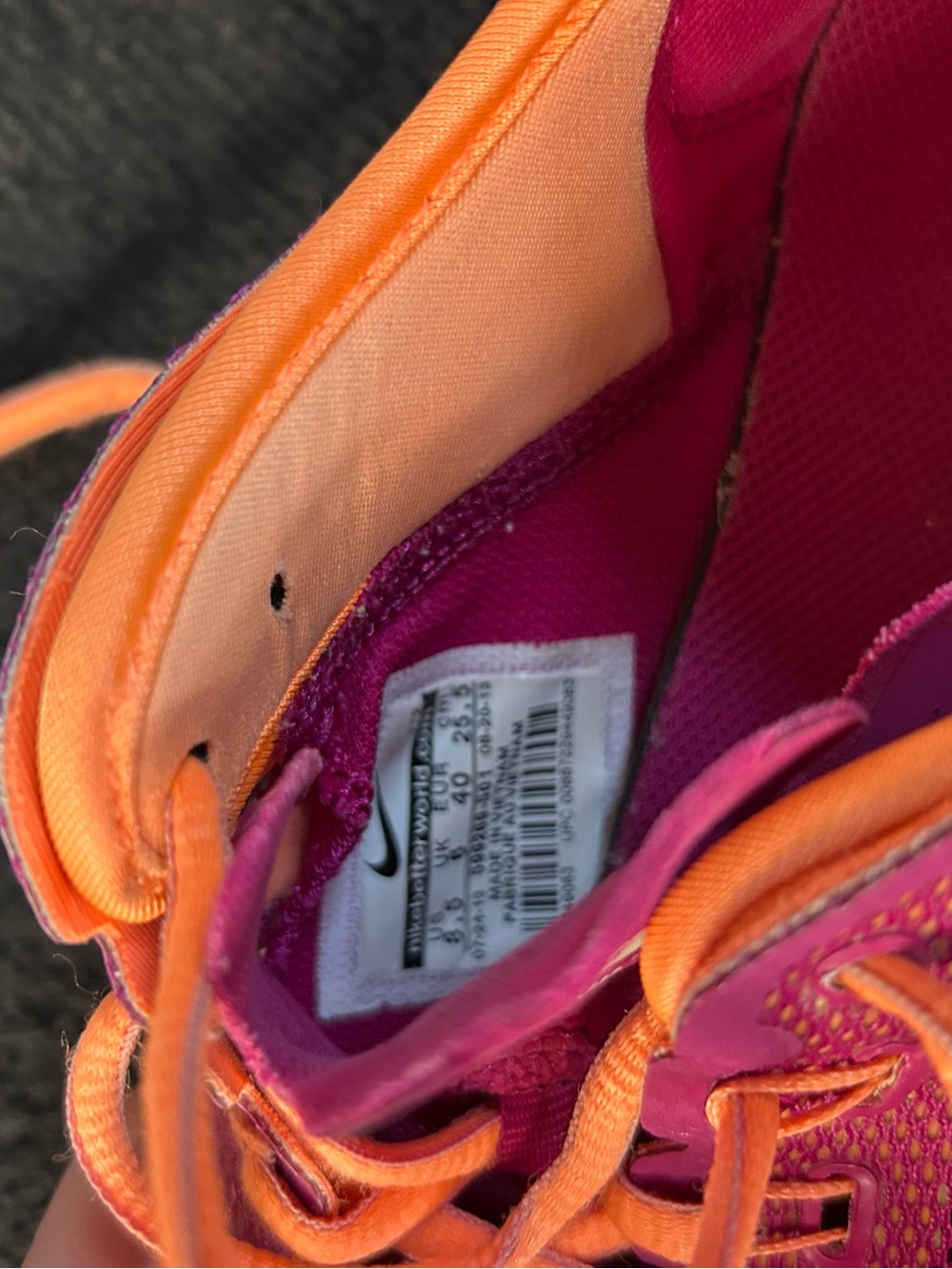 Nike Women’s Pink and Orange Lightweight Training Shoes - Picture 5 of 5